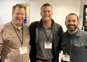 Jim Finkenhoefer of True House, Parker Dixon of BeLit, and Mike Kozlowski of Apex attend SBCA Open Quarterly Meeting