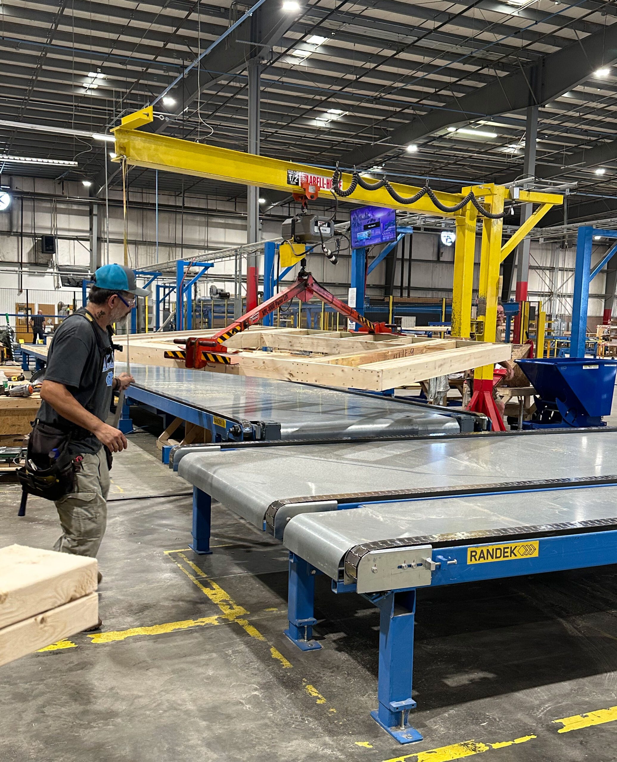 wall panel manufacturing line at True House North Carolina